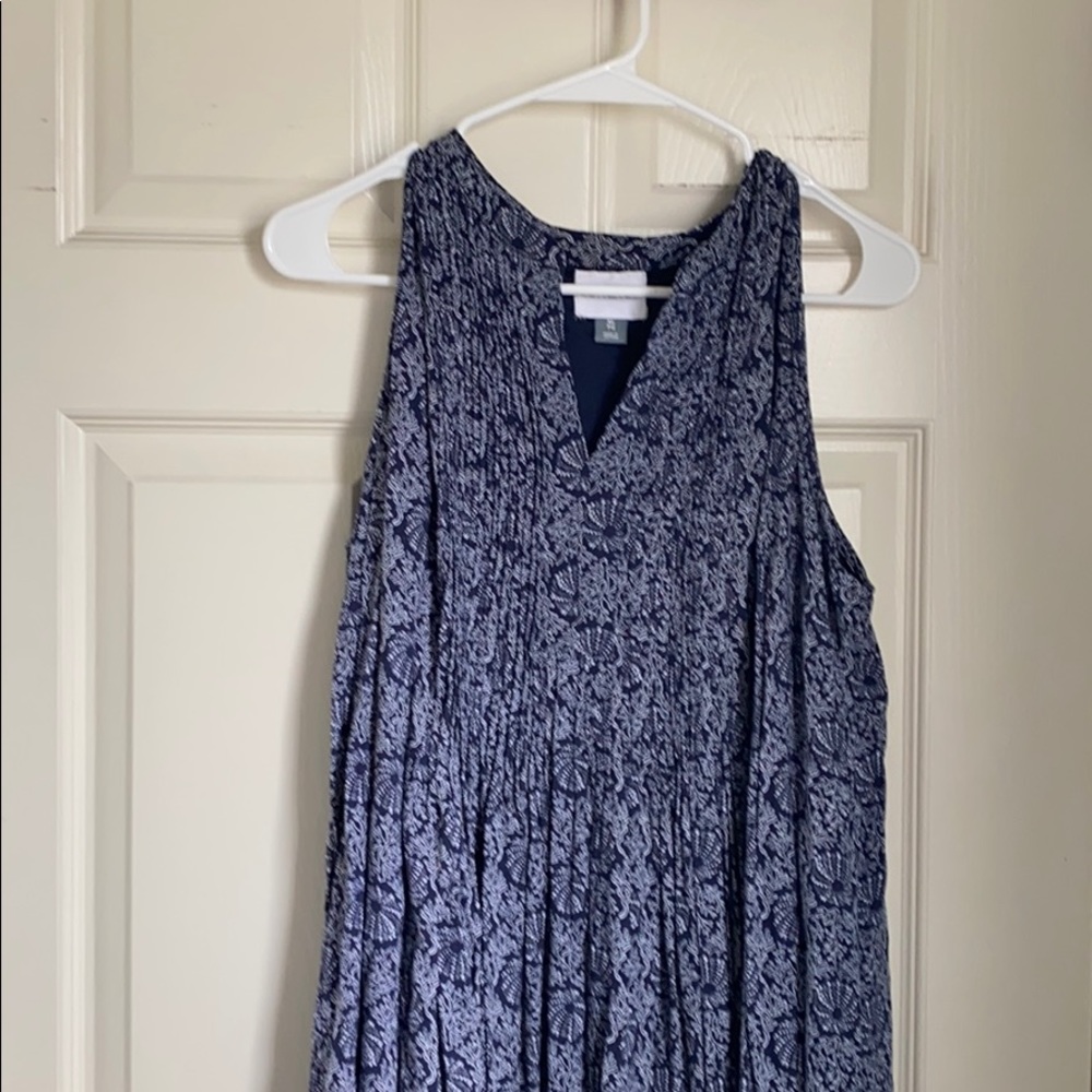 Blue Dress with Floral Print